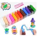 Baraky 12 Pcs Colors Air Dry Clay for Kids Non-Toxic Soft & Ultra Light Modeling Clay with Project Book, Accessories and Sculpting Tools, Perfect Creative Gift for Boys & Girls. 