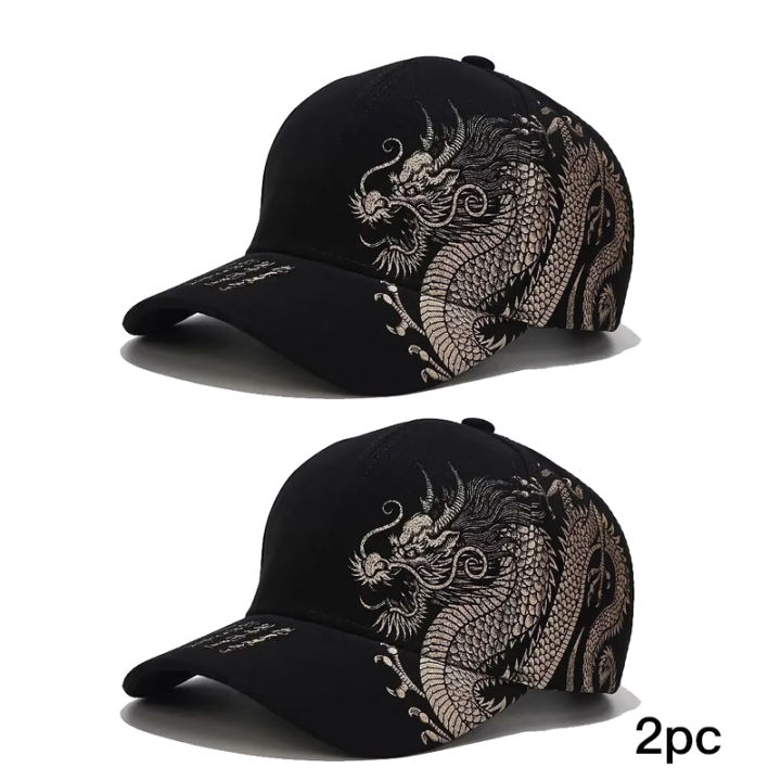 Chinese Style Dragon Pattern Baseball Hat For Men And Women, Versatile National Tide Cap, Hip Hop Hip Hop Skateboarding, Cool
