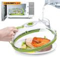 Microwave Food Cover Clear Microwave Splash Guard with Steamer and Handle Kitchen Gadgets.