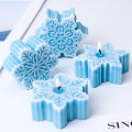 2 Holes 3D Snowflake Silicone Candle Mold Christmas Scented Candle Ornament Keychain Pendant Plaster Epoxy Resin Mold Craft Gift. 