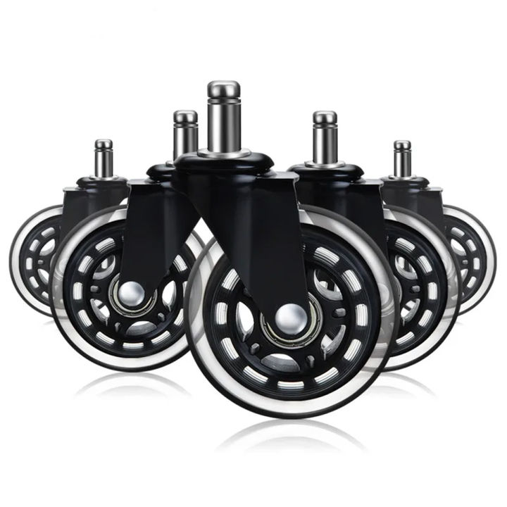5PCS Universal Mute Caster 50KG Wheel 10mm 11mm Replacement Office Chair Swivel Rollers 360 Degree Wheels Furniture Hardware