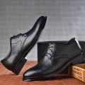 Plus Size Man Shoes Formal PU Leather Shoes for Men Lace Up Oxfords for Male Wedding Party Office Business Casual Shoe Men. 