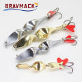 BRAVMACK 1PC Trolling Spinning Spiral Long Cast Spoons Fishing Lure Spinner   Screw Rotation Metal Jigbait Red Hear Sequins. 