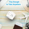 US Plug Multi Tap Universal Power Strip Wall Outlet Extender 5 AC Outlets,Small Electrical Socket Splitter Travel Home Office. 