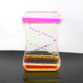 Creative Oil Drop Sliding Dual Color Liquid Water Oil Drop Hourglass Sports Bubble Decompression Toy Timer Desktop Decoration. 