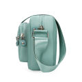 Women's Solid Color Multi-Pocket Crossbody Bag, Multi-Functional Shoulder Bag, Trendy Same-Color Business Bag.