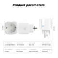QNCX 16A Smart Socket EU WIFI Tuya Plug Smart Home Voice Timer Power Monitor Outlet For Smart Life APP Alexa Google Home Black. 
