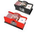 Red/Black Manual Card Shuffler 2 Deck with Hand Crank, Card Shuffler for Blackjack, UNO, Poker, Playing Card Dealer Machine.