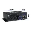 AK380 Bluetooth-Compatible Amplifier 2 Channel Home Theater Amplifier HIFI Bass Music Player USB AUX Karaoke for Home Car. 