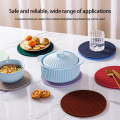 Table mat tool multifunctional kitchen silicone tableware mat, round anti slip and heat-resistant coffee cup coaster, pot holder. 