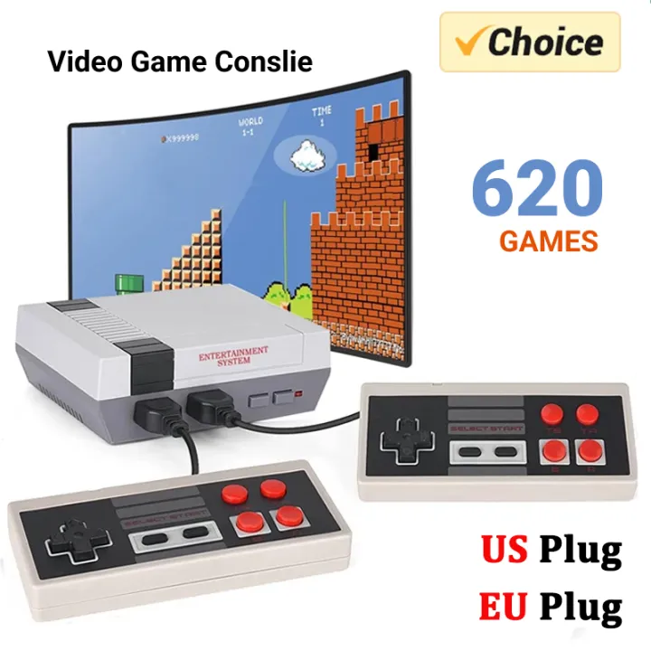 Mini TV Handheld Family Recreation Video Game Console AV Output Retro Built-in 620 Classic Games Dual Gamepad Gaming Player