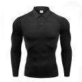 Men's Running T-shirts Compression Fitness Long Sleeve Polo Shirts Trainning & Exercise Gym Sportswear Quick Dry Sports Rashgard.