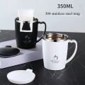 Portable Thermal Water Bottle 350ml Thermos Mug 304 Stainless Steel Coffee Cup with Handle Leak-Proof Vacuum Flask Insulated Cup. 