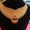 Gold Plated Mini Haar Necklace With Earring And Ring For Women. 
