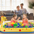 1.7m Inflatable Swimming Pool Dinosaur Shaped PVC Outdoor Bath Lawn Sprinkler Play Mat Children's Water Toy Inflatable Fountain. 