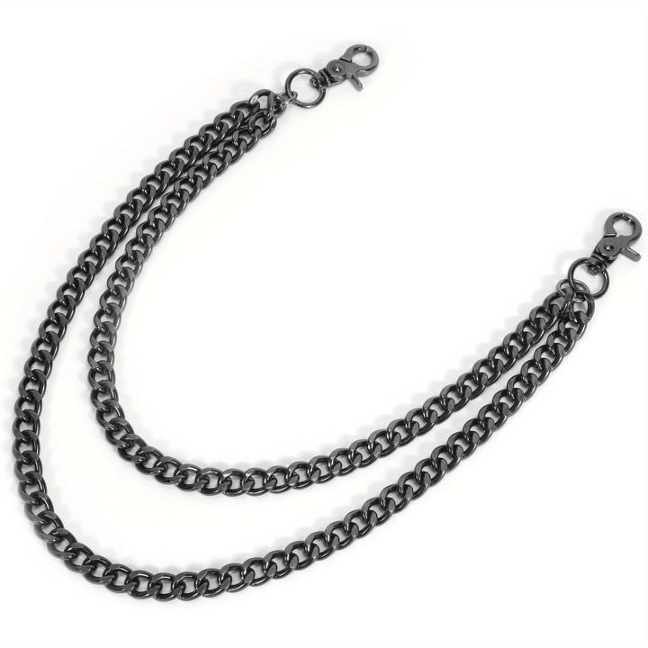 Punk Waist Chain Wallet Chain for Men Women Long Pocket Keychain with Lobster Clasps for Keys Jeans Pants Belt