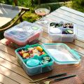 Portable Handle design Double layer Lunch box Compartment Bento Boxes Students Toddler Bento Containers Outdoor Salad Picnic box. 