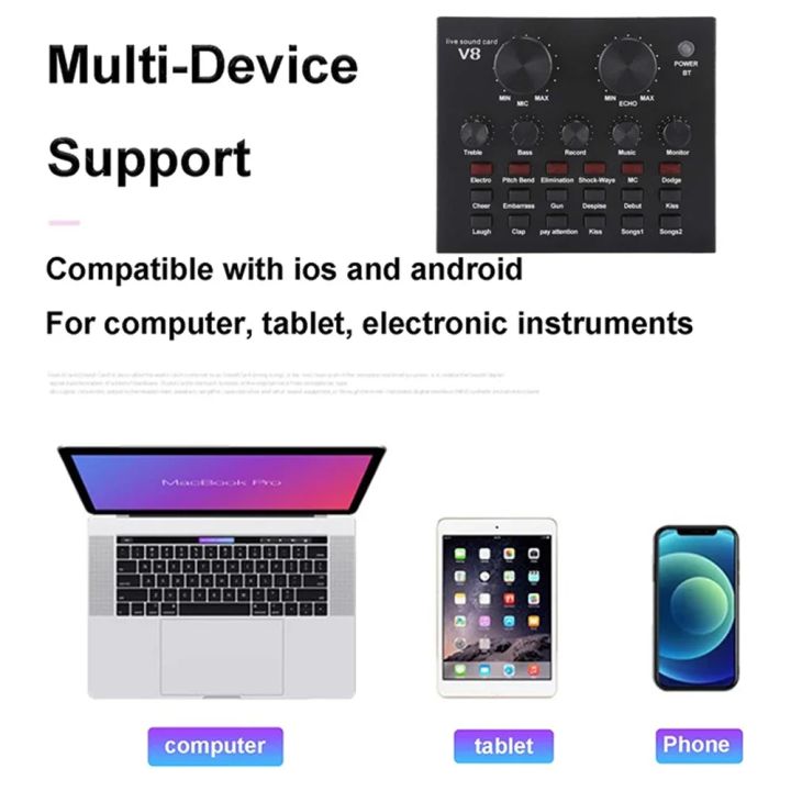 V8%20Sound%20Card%20Audio%20Set%20Interface%20External%20Usb%20Live%20Microphone%20Sound%20Card%20Bluetooth%20Function%20For%20Computer%20Pc%20Mobile%20Phone%20Singin%20-%20Image%202