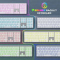 RGB Wireless Bluetooth Keyboard Full Size Multi-Purpose Rechargeable Keyboard Backlight Gaming Keyboard for Tablet PC. 