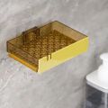 Wall Mounted Plastic PS Modern Rectangle Shaped Luxury Soap Box Soap Dish Kitchen Sponge Holder.