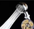 360 degree rotating high pressure boost power shower water saving stop button rainfall shower head with fan. 