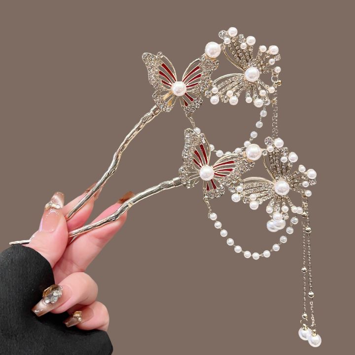 Exquisite%20Niche%20New%20Chinese%20Style%20Butterfly%20Tassel%20Hairpin%20Ancient%20Style%20Daily%20Hairpin%20High-End%20Hairpin%20for%20Women%20-%20Image%202