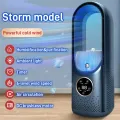 Silent air conditioning fan Portable Air cooler Fan LED Display Leafless Electric Fan 6h Timer USB charging Heater fan. 