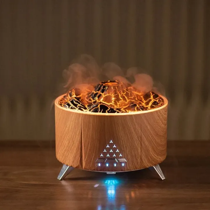 Smoke Fire Diffuser 3D Flame & Smoke Ring Volcano Diffuser - Aromatherapy Humidifier with ...
