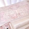 Sweet And Cute White Kitten Pu Leather Mousepad Office Desk Mat Mouse Pad Computer Speed Type Carpet Mat Player Laptop Keyboard. 