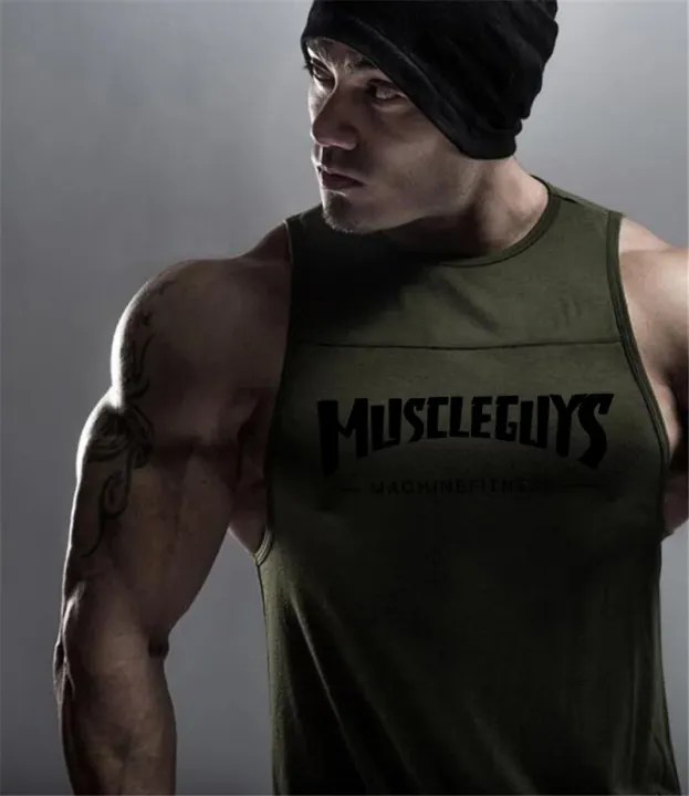 Men's%20Sweat-Absorbent%20Cooling%20Fitness%20Cotton%20Vests%20Comfortable%20Casual%20Sports%20Sleeveless%20T-Shirt%20Gym%20Bodybuilding%20Muscle%20Clothing%20-%20Image%204