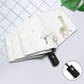 Cute Sun Umbrella Windproof and Sunscreen Fully Automatic Sun Umbrella Dual Purpose Students Folding Sun Umbrella. 