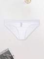 3PCS Casual basic sports knit fabric soft and lightweight solid color low waistMen's breathable quick drying seamless mesh brief.