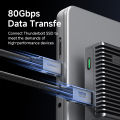 Hagibis USB 4 Cable USB C to USB C Ultra Soft 240W 80Gbps High Speed Cord Compatible with Thunderbolt 4/5 iPhone 17 Power Bank.