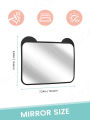 Adjustable Wide Car Rear Seat View Mirror with Bear Ear Baby/Child Seat Car Safety Mirror Monitor Headrest.