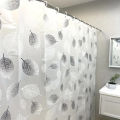 1pc Lightweight Shower Curtain Liner with Hooks, Plastic Leaf Waterproof Bathroom Curtain Liner, Bath Curtain for Bathtub Decor. 