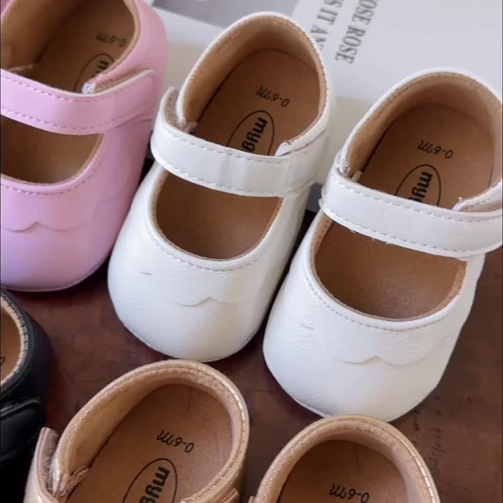 Baby Girls Shoes Multicolour Princess Toddlers Shoes Soft Soled Non-Slip Crib Shoes First Walkers 0-18M