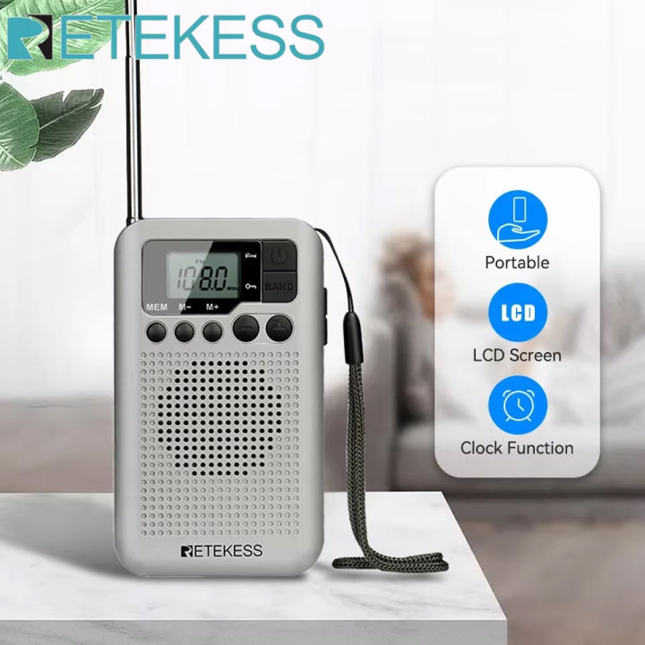 Retekess%20TR106%20Mini%20Radios%20Portable%20Radio%20AM%20FM%20Battery%20Operated%20Pocket%20Radio%20Speaker%20Stereo%20LCD%20Display%20Headphone%20Jack%20Clock%20-%20Image%202