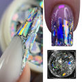 Irregular Aluminum Nail Glitter Sequin Aurora Sparkly Chunky Flakes Glitter Silver Gold Foil DIY Nail Decoration.