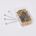 100pc Glass Round Head Pins Sewing Corsage Straight DIY Dressmaking Tools. 