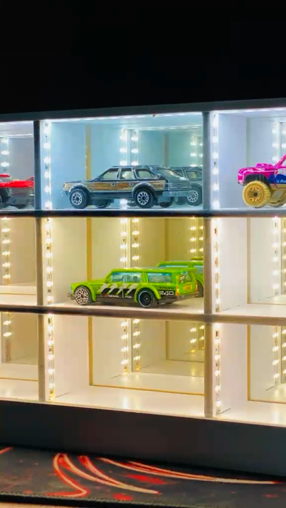 Diecast Car Display Case with LED Light and Infinity Mirror effect ...