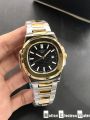 P.P Nautilus Just Date Two Tone Hot Demanding Men's Chain Wrist Watch. Premium Quality Waterproof Wrist Watch For Mens With Stainless Steel Chain.. 