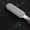 Reusable dust removal brush, double-sided pet hair remover, manual electrostatic adhesive brush, durable polypropylene material.