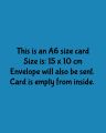 BTS Jimin Greeting Card A6 size with envelope. 