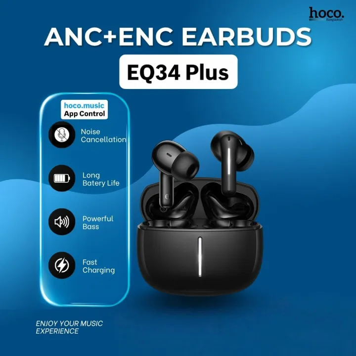Hoco%20EQ34%20Plus%20True%20Wireless%20ANC+ENC%20Noise%20Reduction%20App%20Control%20Bluetooth%20Earphone(Black)%20-%20Image%202