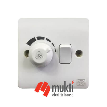 MK Made in Singapore LOGIC SLIMLINE Fan Regulator Dimmer with Switch Socket Speed Control