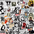 50Pcs World Philosophy Writers and Celebrities Stickers Paintings DIY Waterproof Stickers Decorate Laptop Guitar Skateboard.