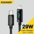 Essager USB Type C Cable For iPhone 14 13 12 11 Pro Max XS Xr PD 29W Fast Charge Charger Lightning Wire Cord For iPad Macbook.