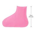 Elastic Waterproof Shoe Cover Outdoor Rain Boots Silicone Anti Slip Rain Shoe Cover PVC Portable Mid Thickened Latex Shoe Cover. 