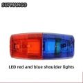 Red Blue LED Shoulder Warning Light Police Shoulder Clip Light Sanitation Worker Safety Patrol Alarm Flash Signal Strobe Lamp. 
