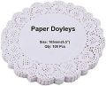 Doilies Paper, Lace Doilies Paper Round Decorative Paper Placements Bulk for Desert, Tableware Decoration, 6.5’’ Large Doilies Round Paper Placements for Cake Packaging. 